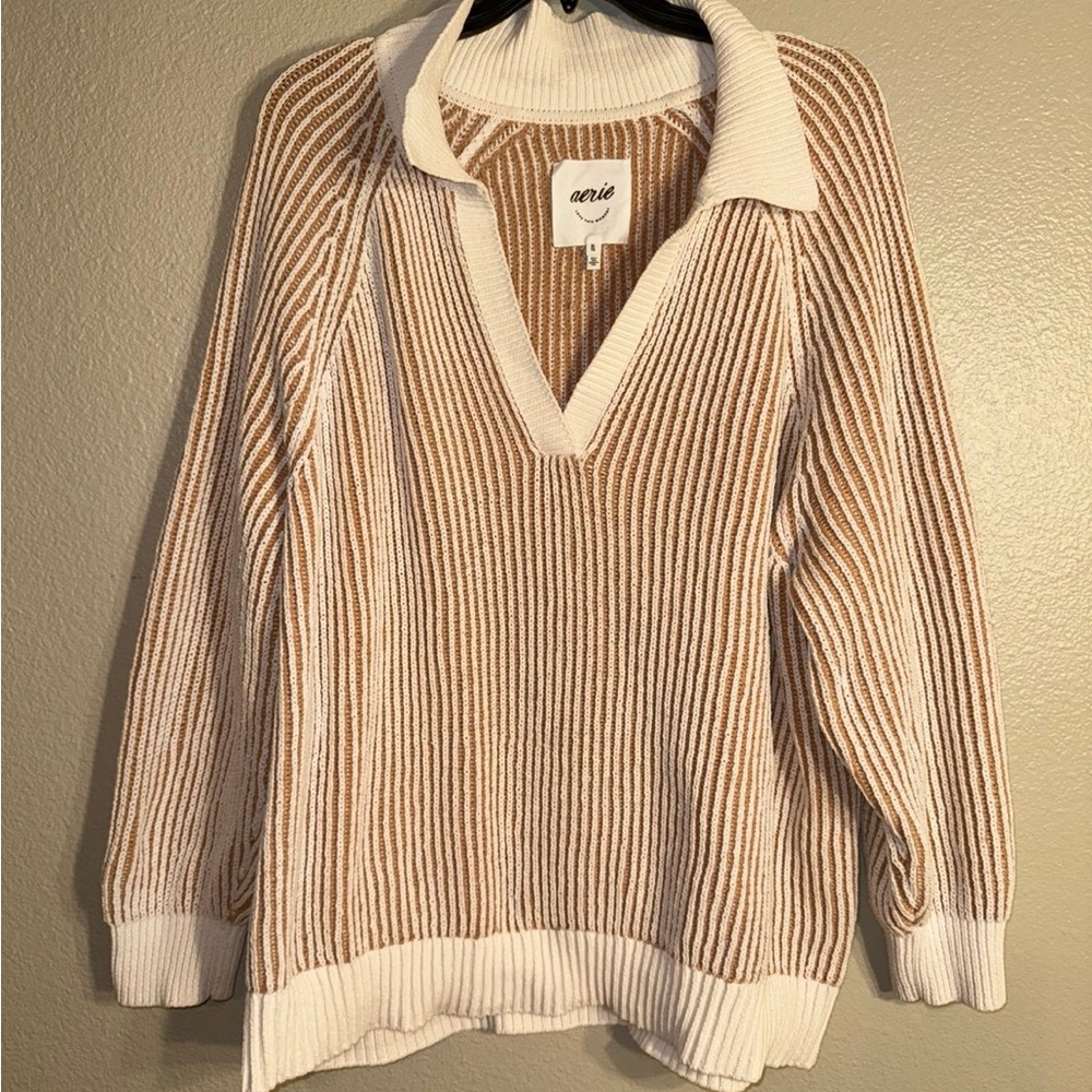 Aerie Sugar Rush Chenille Sweater Toasty Size XL